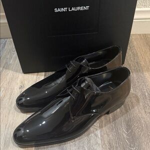 Saint Laurent Men's Black Leather Shoes 43.5
